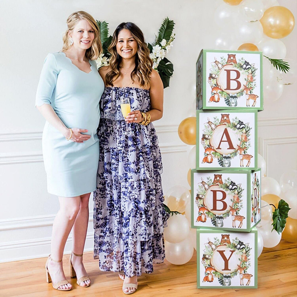 Woodland Baby Shower Blocks - Baby Shower Decorations