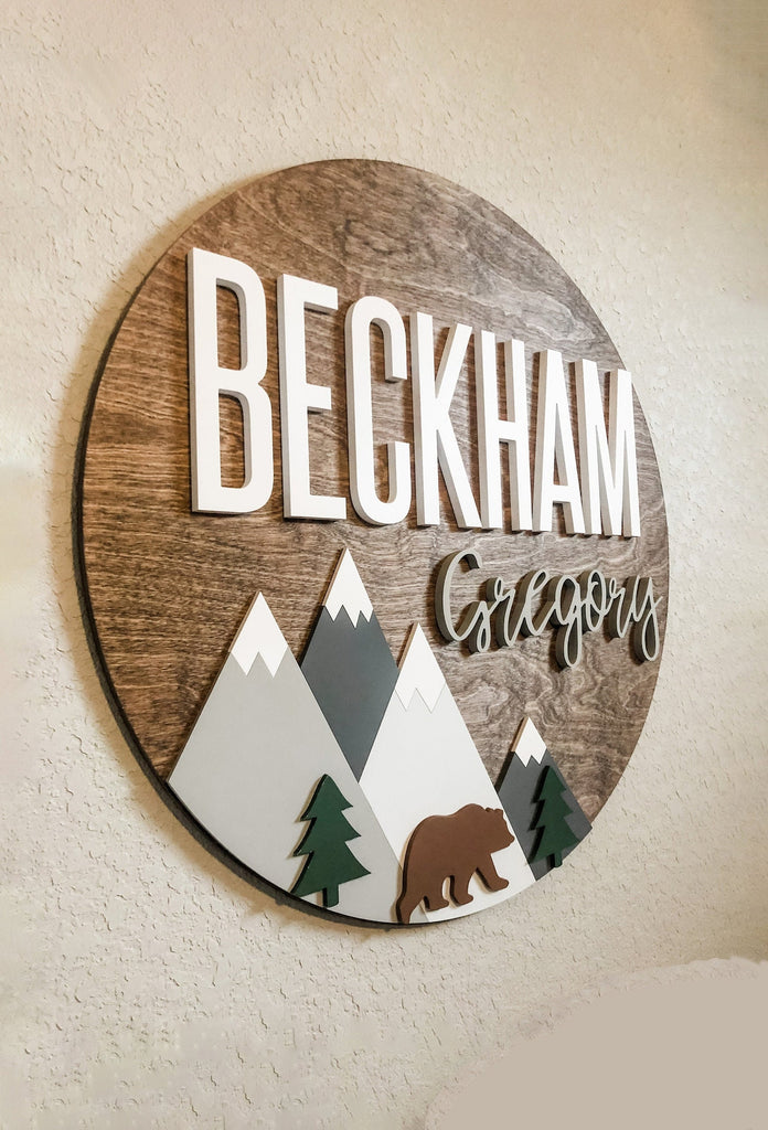 Custom Woodland Name Sign