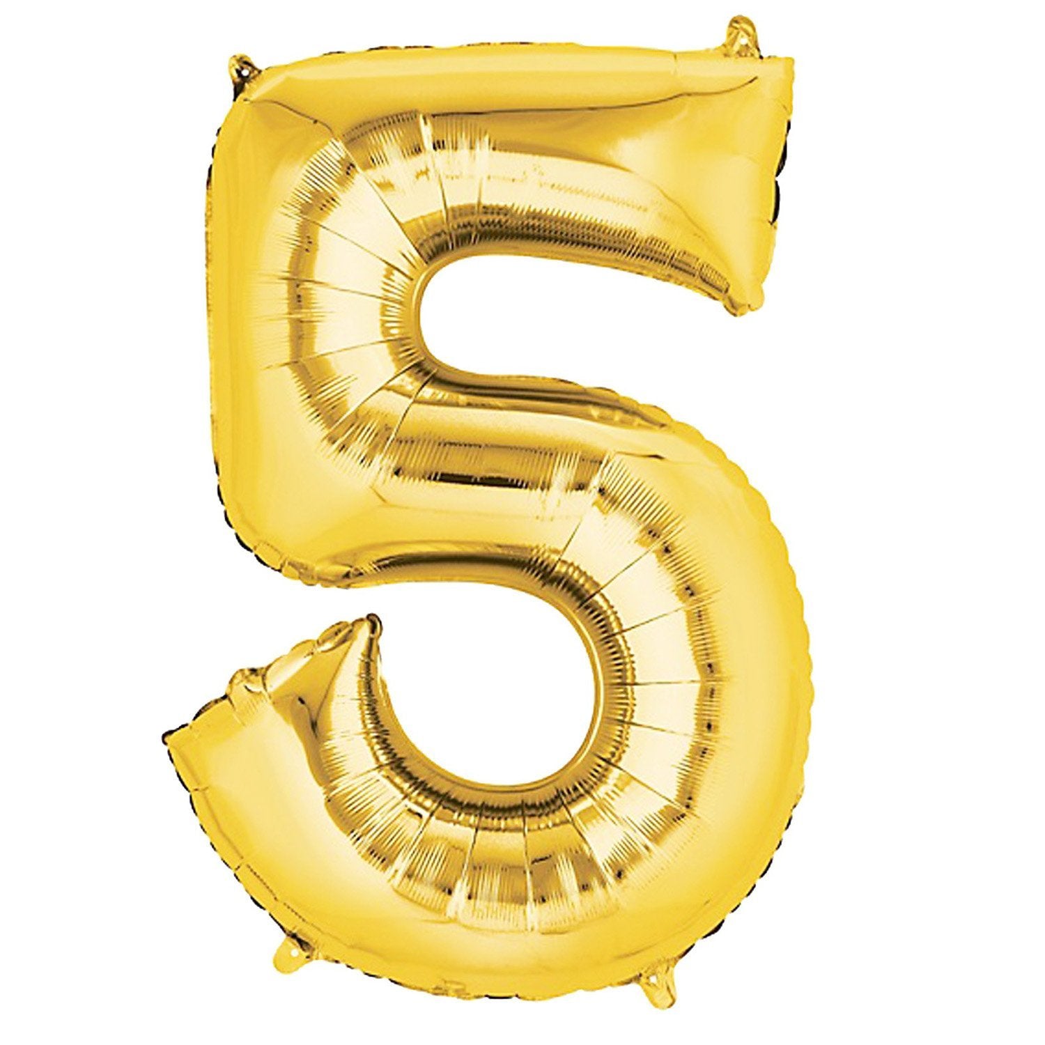 gold birthday number balloons