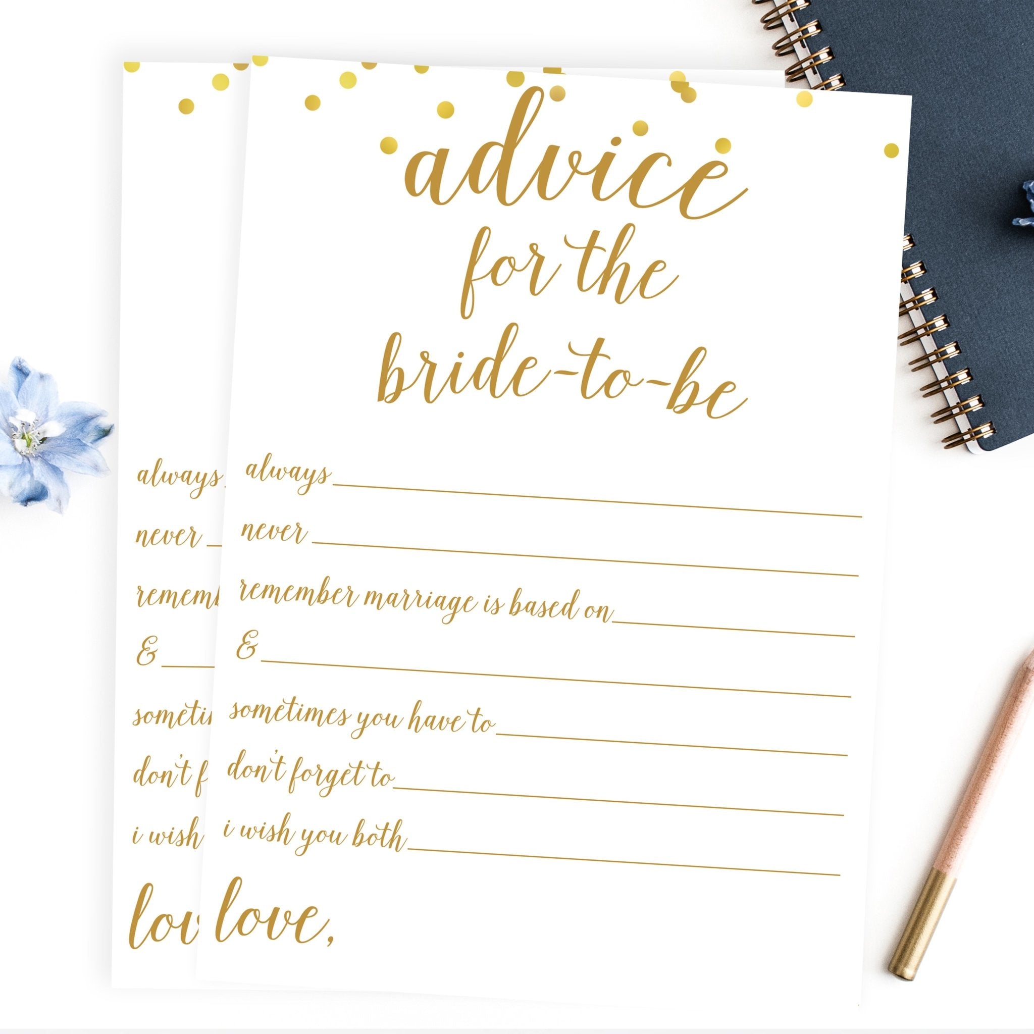 Advice For The Bride To Be Free Printable Printable Templates
