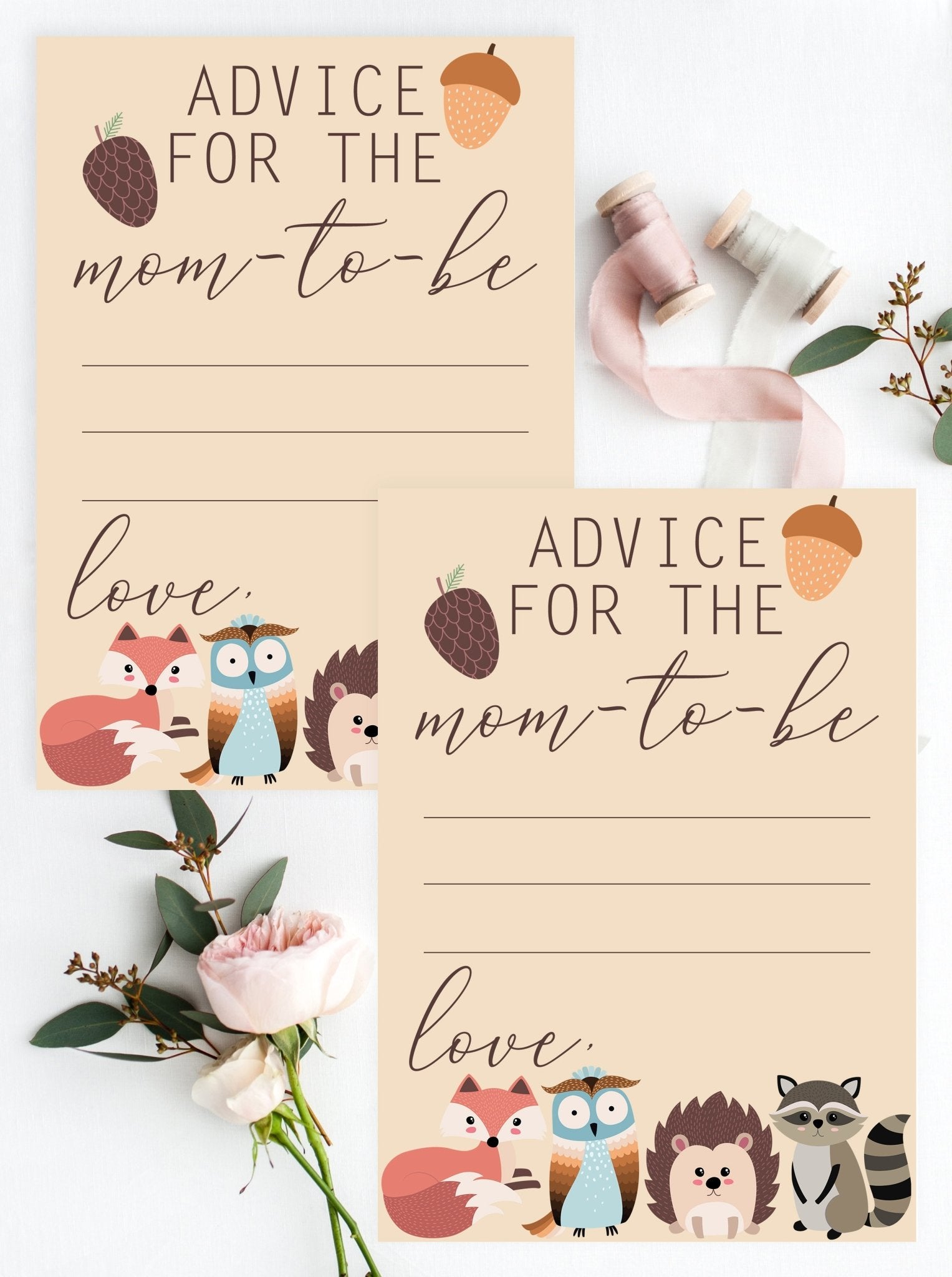 advice-for-mom-to-be-woodland-printable-pretty-collected
