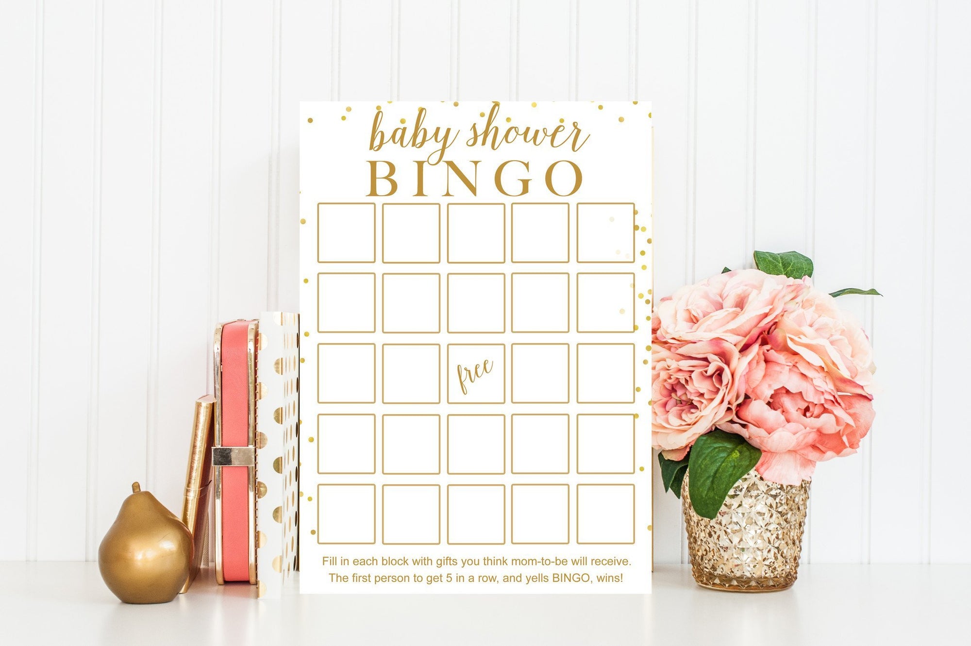 Green Yellow Baby Shower Bingo Blank Game Printable, Tropical Baby