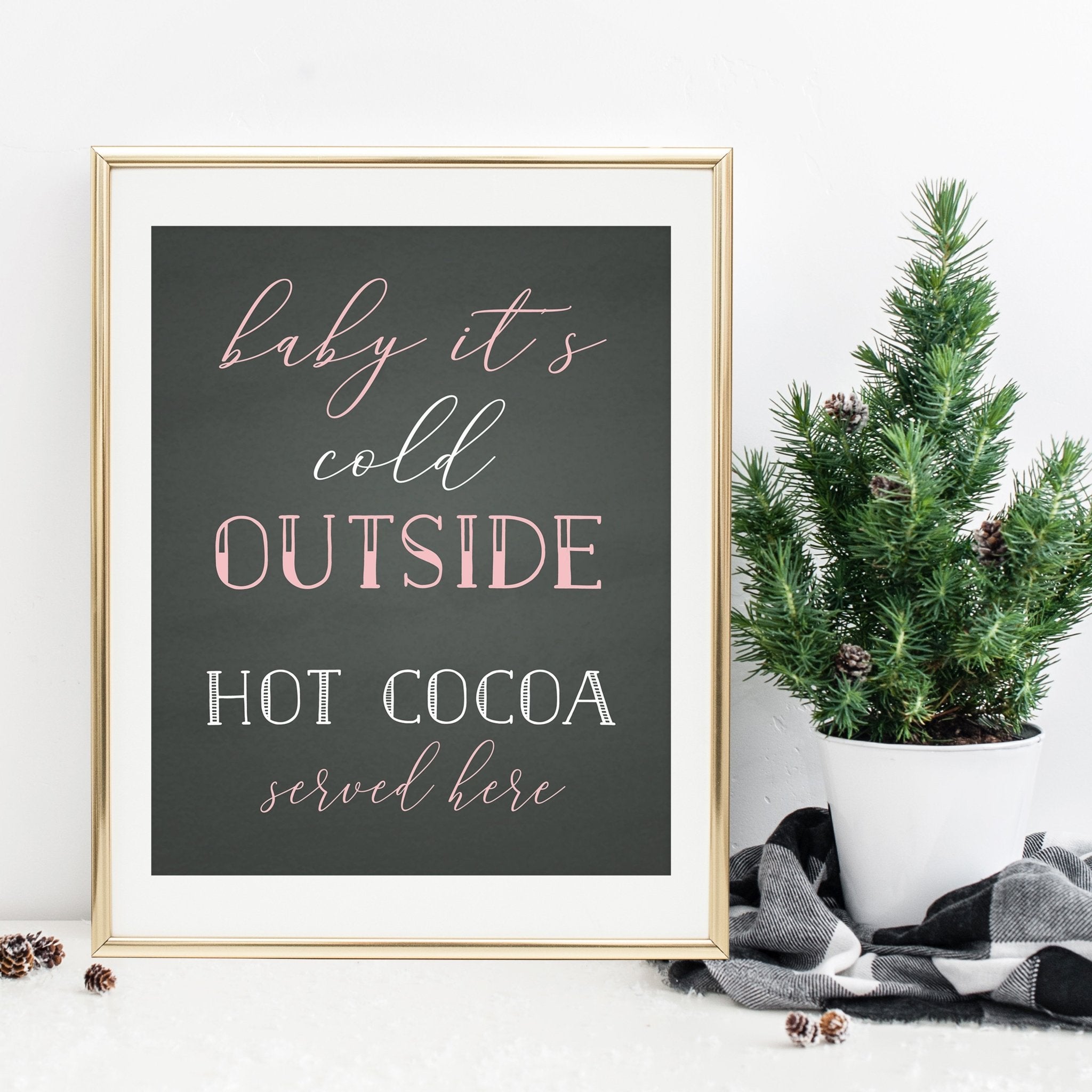 Hot Cocoa Bar Sign FREE Printable Pretty Collected