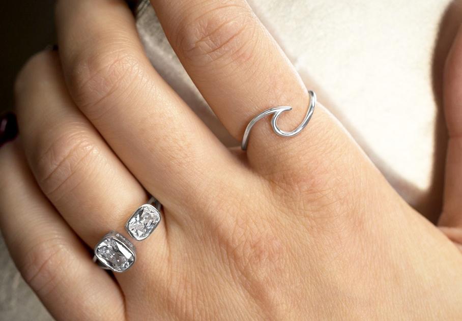 pretty silver rings