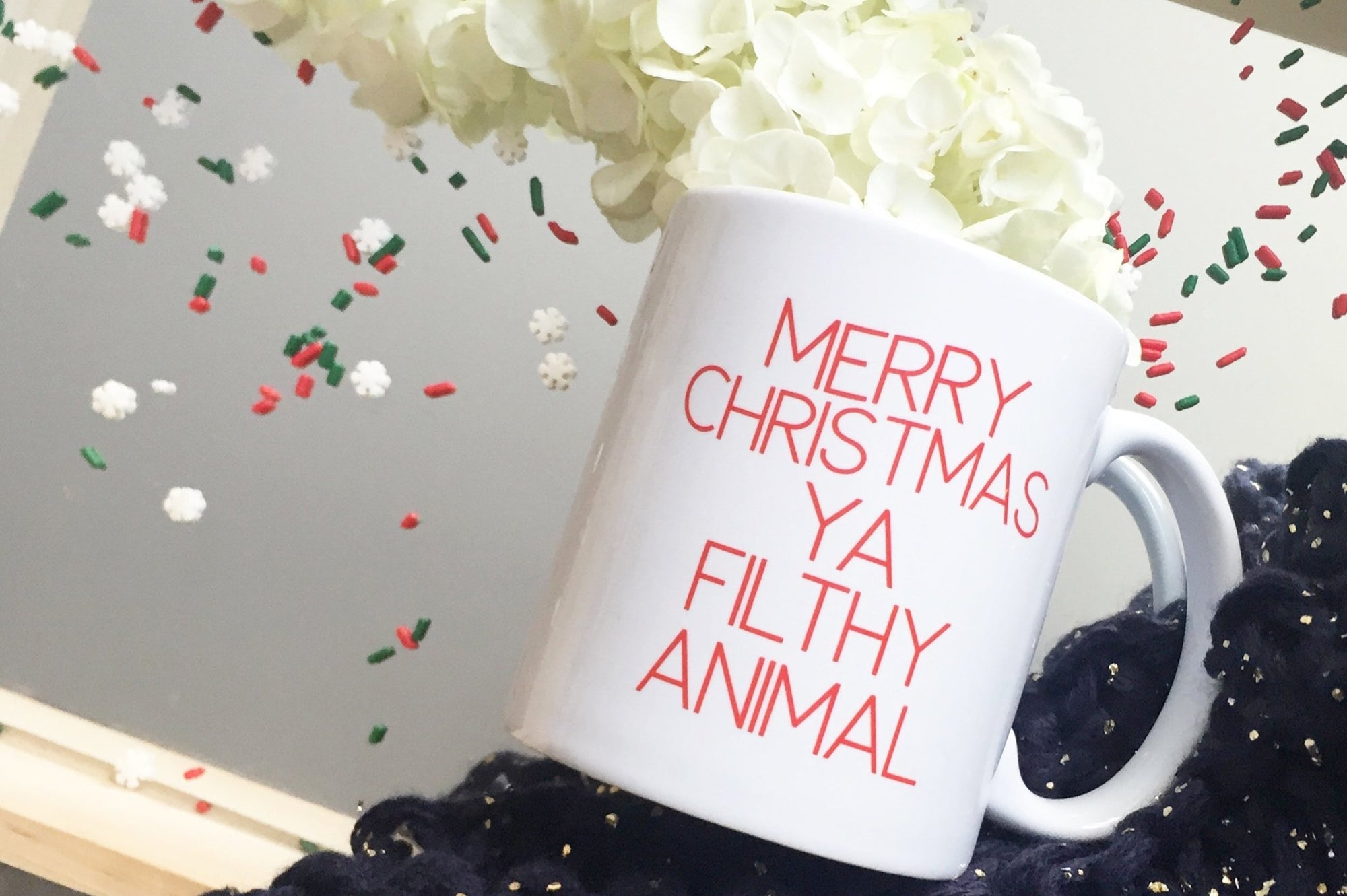 Merry Christmas Ya Filthy Animal Coffee Mugs - Red or Green – Gia Roma