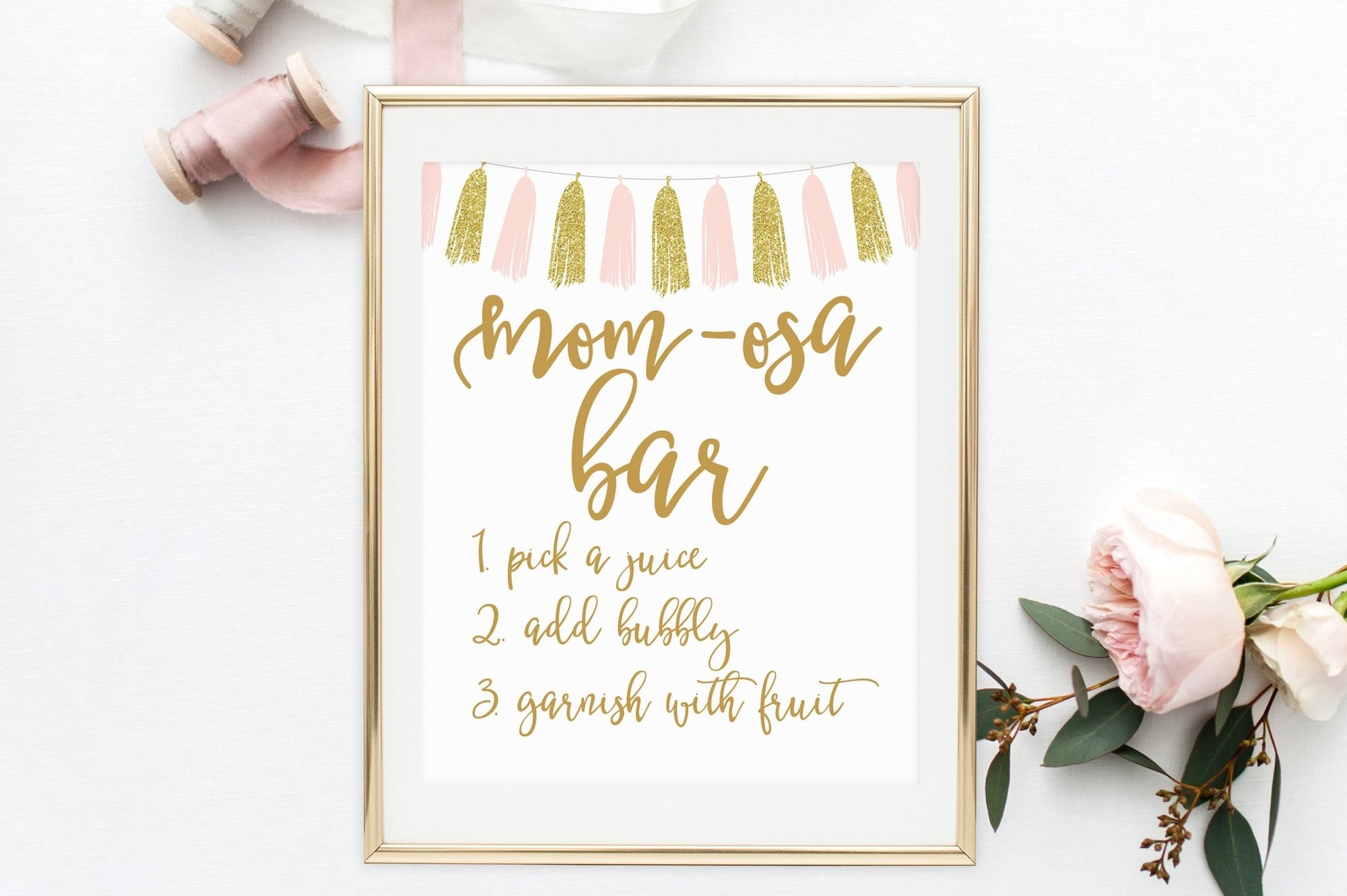 Mimosa Bar Bridal Shower Sign  Printable Space Cowgirl Bridal