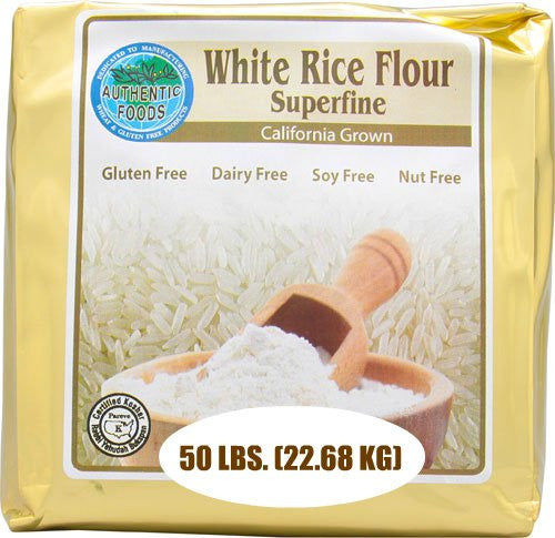 Authentic Foods White Rice Flour, Superfine - 50 lb - Dana ...