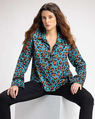 animal print top for women