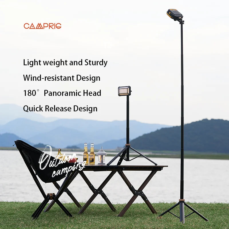 Camping Light Pole | Telescopic Tripod | folding Lamp Pole | Aluminum retractable Lantern Holder | Multifunction Lantern Pole