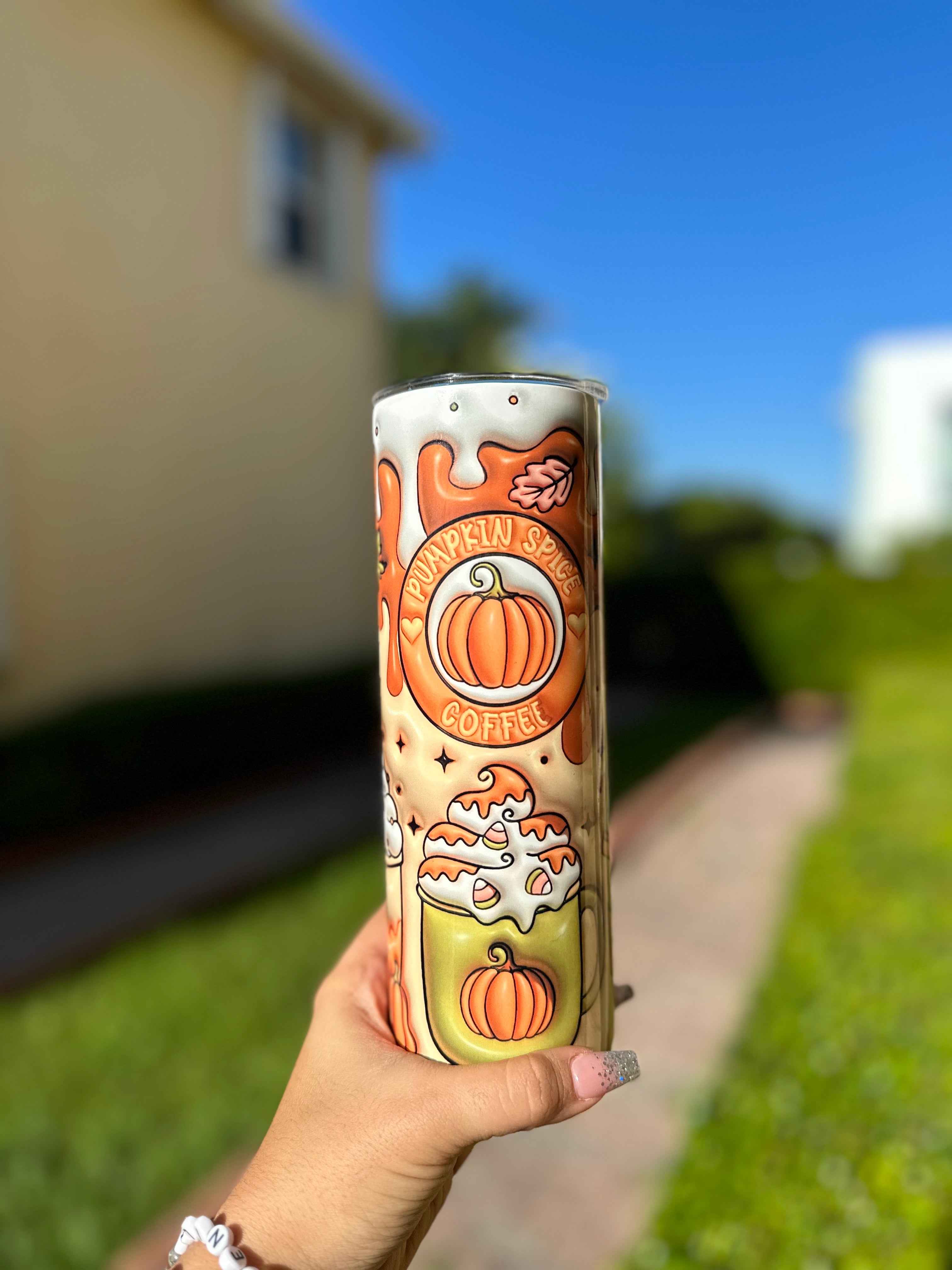 3D Pumpkin Spice Coffee 20 oz. Insulated Tumbler