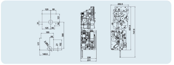 Plywood type ring main unit circuit breaker operating mechanism