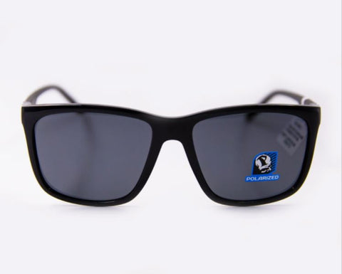 matte black rimmed polarised sunglasses