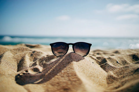 sunglasses on the beach