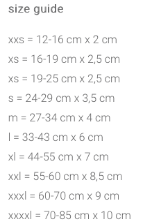 Cooling Collar Size Guide