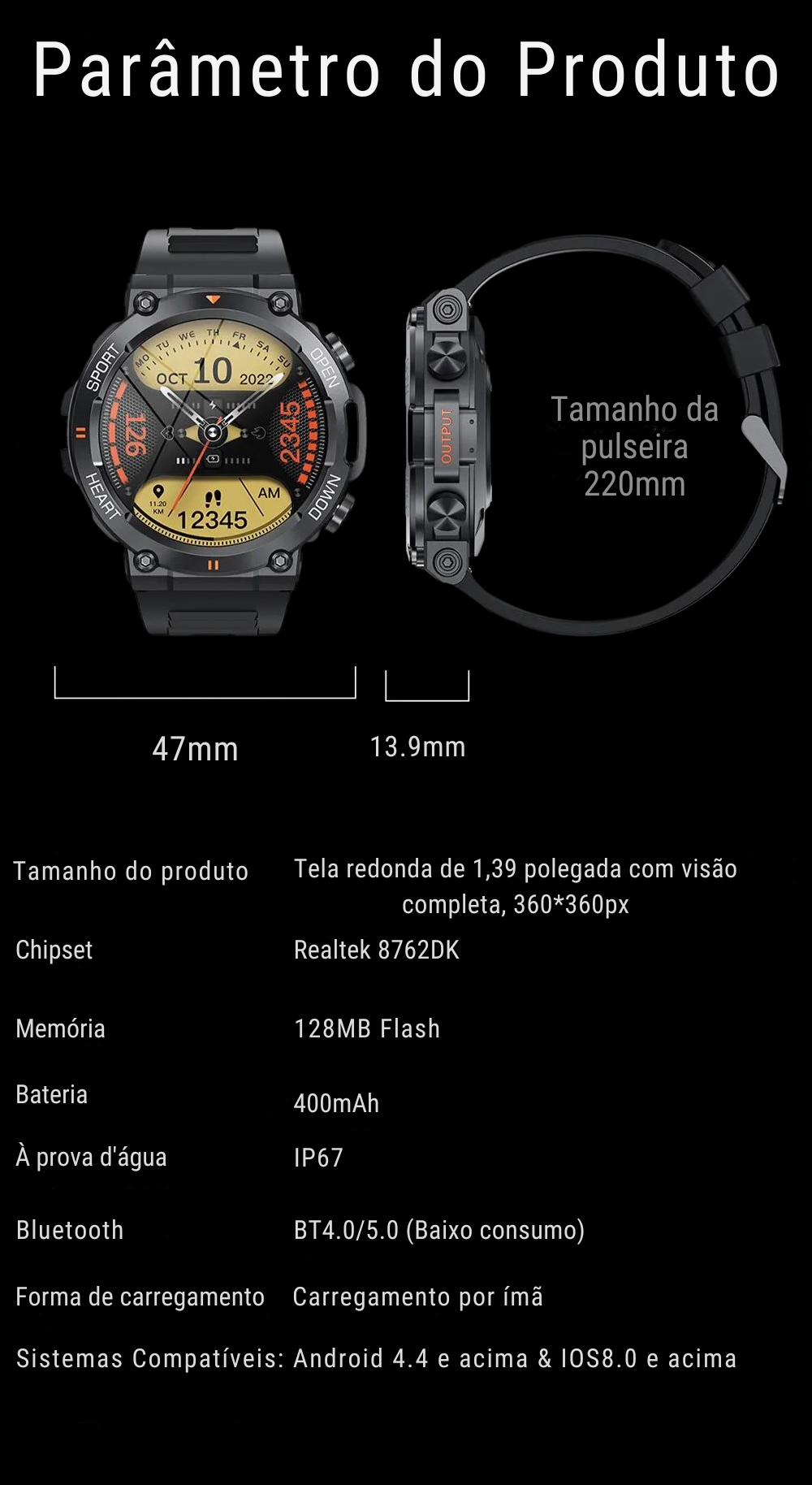 SmartWatch Militar MD56