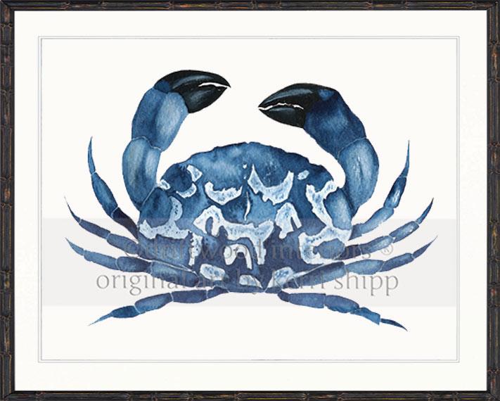 Crab Wall Art Print Giclee Art Collectibles Vadel Com