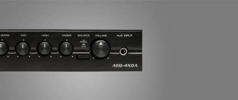 PowerBass AEQ-4XOA 4-Band Graphic Equalizer with Selectable Output and Subwoofer Volume Control