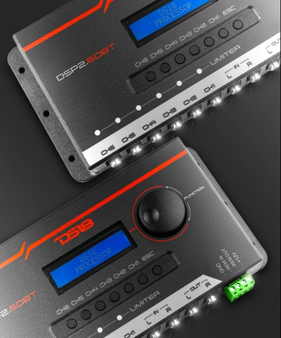 DS18 DSP2.6DBT 6-Channel Digital Sound Processor (DSP) with LCD Display Screen and Bluetooth Connectivity