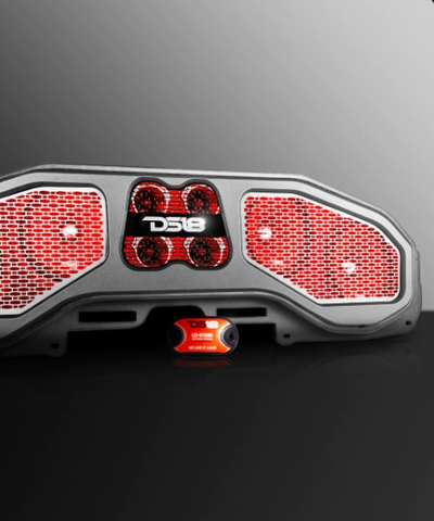 2018-up Jeep Wrangler JL, JLU, JT & Gladiator - DS18 Loaded Soundbar with Dynamic LED Lights and Laser Cut Acrylic Grill - Includes 4x PRO-FR8NEO Speakers and 4x PRO-TWN6.4 Tweeters