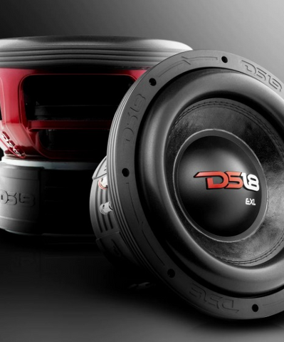 Subwoofer DS18 EXL-X10.4D de 10" con bobina móvil de aluminio negro de 2,5" - 850 vatios Rms 4 ohmios DVC