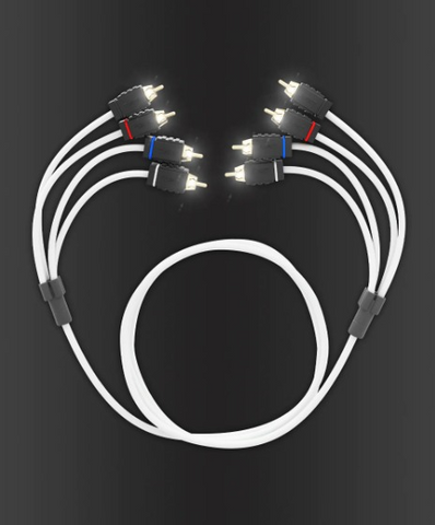 DS18 MOFCR-6FT.4CH 6 Foot Marine Grade 4-Channel Twisted Rca Cable - Made with Tinned OFC Copper Wire