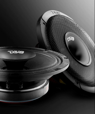DS18 PRO-HY8MSL 8" Shallow Mount Full-Range Loudspeaker with Built-in Compression Driver - 200 Watts Rms 8-ohm