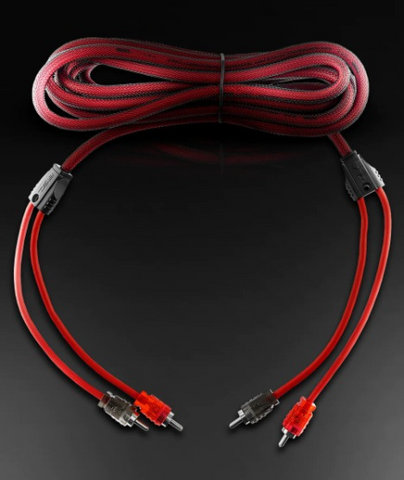 DS18 R12 12 Foot 2-Channel Ultra Flex Rca Cable with Nylon Sleeving- Made with Oxygen-free Copper Wire