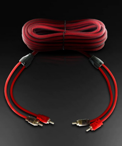 DS18 R20 20 Foot Ultra Flex Rca Cable with Nylon Sleeving- Made with Oxygen-free Copper Wire