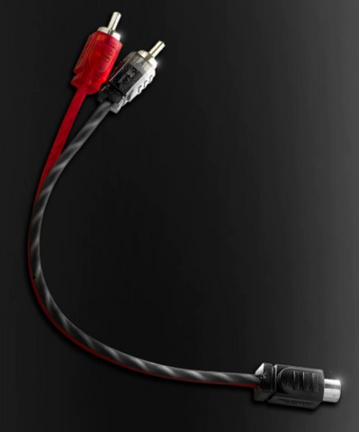 DS18 RCA-1F2M Rca Splitter Adapter Cable with 1x Female in to 2x Male out - Ultra-flex Twisted Interconnect