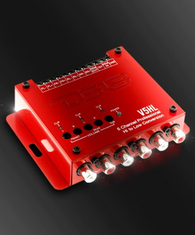 DS18 V5HL 5-Channel Line Output Converter with Signal Sensing, Remote Turn-on Output and Led Clip Lights