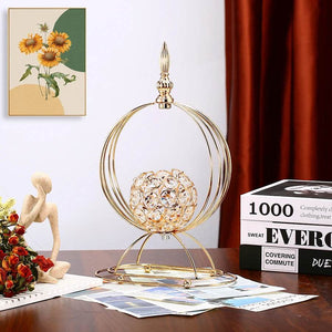 Golden crystal candle holder flower vase candlestick - Nanag store