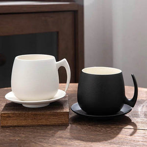 New Lightweight Luxury Creative Ceramic Office coffee  Mug with a Cup Seat - Nanag store