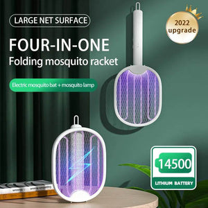 Foldable electric mosquito zapper racket fly - Nanag store