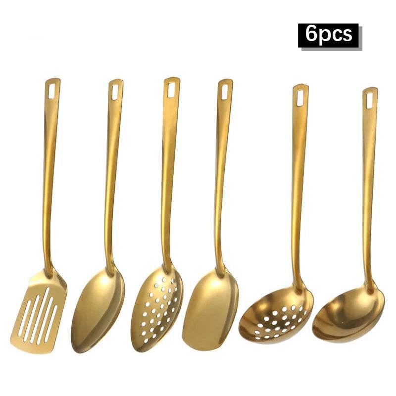 2/6pcs stainless steel kitchenware set
