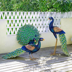 New peacock outdoor decoration for gardens - Nanag store - Peacock Garden Decor