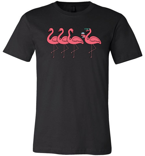 Flamingo Group Wine Canvas