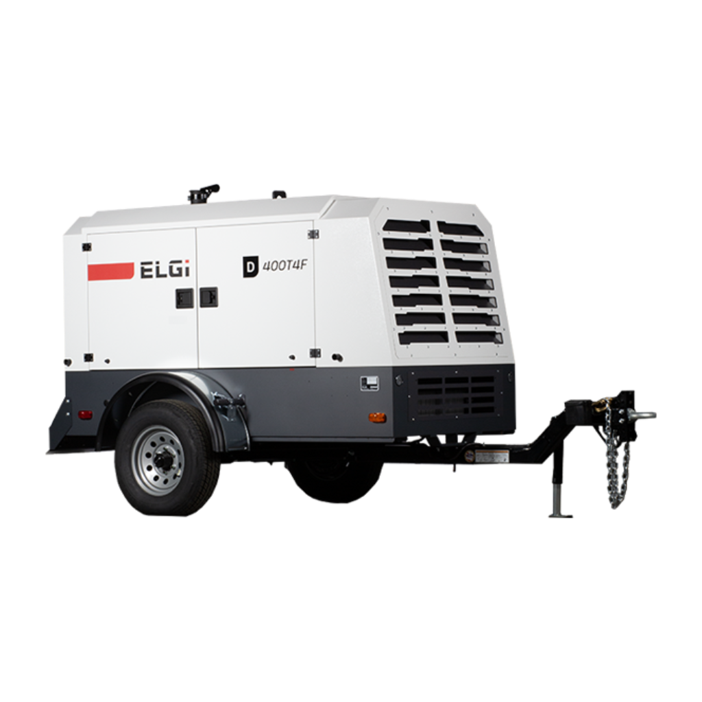 ELGi D400T4F 375 CFM 130 HP Trailer Air Compressor