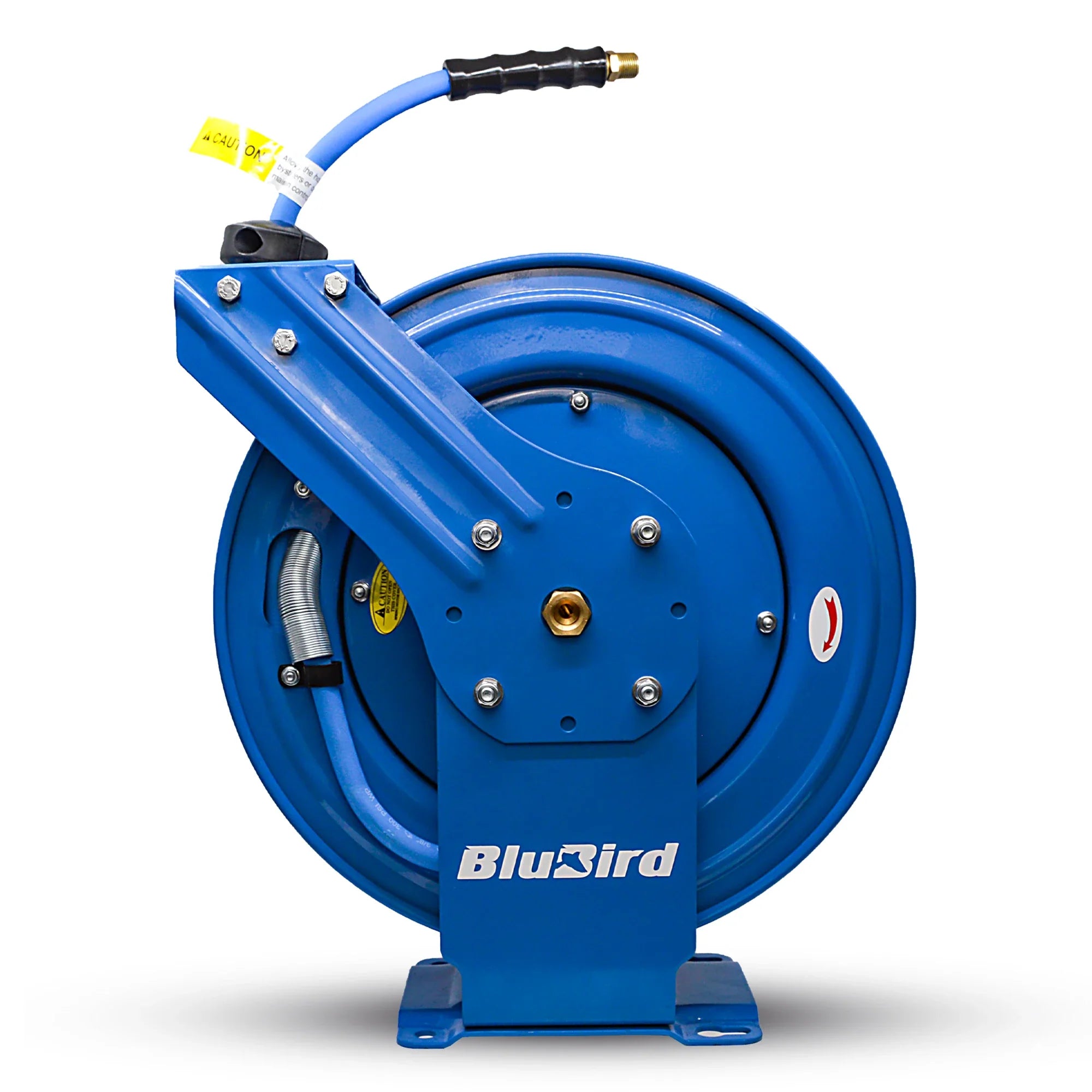 BluBird Air Hose Reel 1/2 Retractable Heavy Duty Steel Construction w –  TheBlueHose