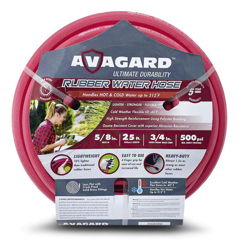 Avagard 5/8" Contractor Grade Hot and Cold Rubber Water Hose