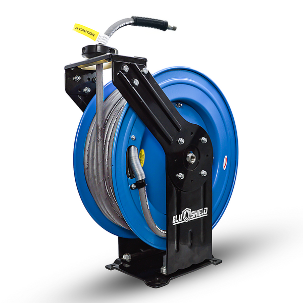 BluShield 1/4 Pressure Washer Retractable Hose Reel with