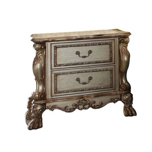 Dresden Gold Patina & Bone Nightstand Model 23163 By ACME Furniture - Caviani-Furniture 