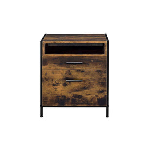 Juvanth Rustic Oak & Black Finish Nightstand Model 24263 By ACME Furniture - Caviani-Furniture 