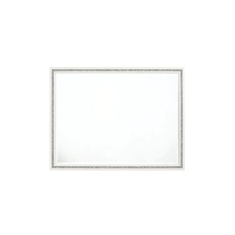 Haiden White Finish Mirror Model 28454 By ACME Furniture