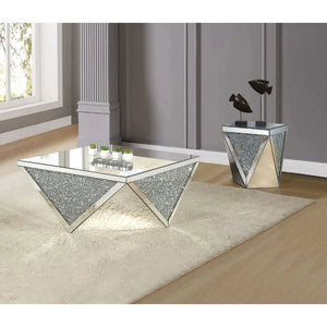 Noralie Mirrored & Faux Diamonds Coffee Table Model 82770 By ACME Furniture - Caviani-Furniture 