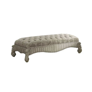 Versailles Ivory Fabric & Bone White Bench Model 96540 By ACME Furniture - Caviani-Furniture