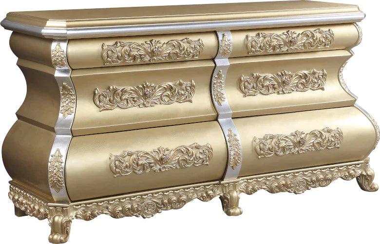Seville Gold Finish Dresser Model BD00454 By ACME Furniture