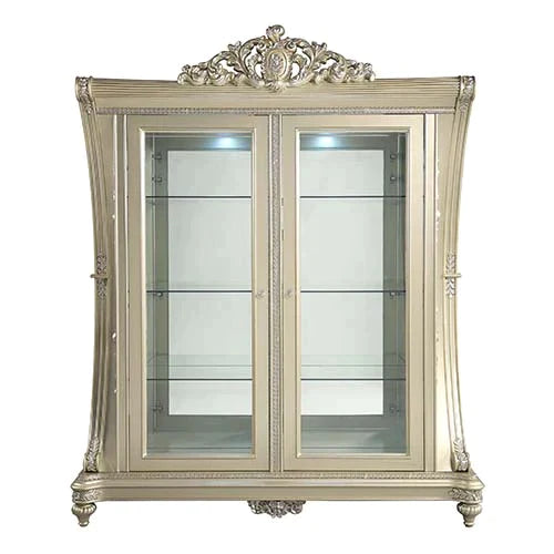 Vatican Champagne Silver Finish Curio Model DN00470 By ACME Furniture