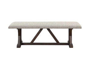 Pascaline Gray Fabric, Rustic Brown & Oak Finish Bench Model DN00704 By ACME Furniture - Caviani-Furniture 