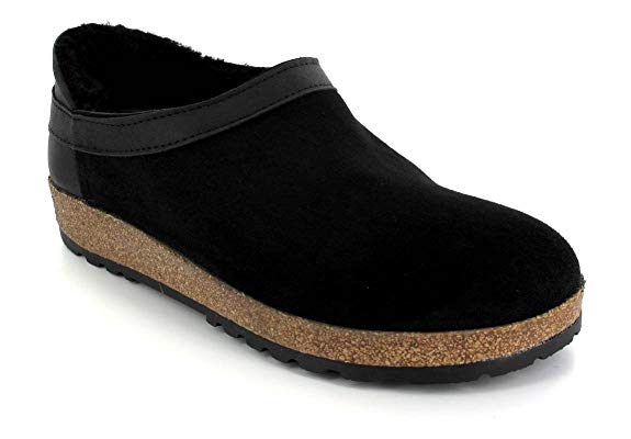 haflinger shearling clogs