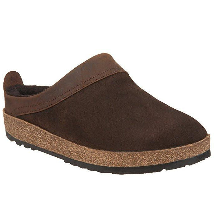 haflinger shearling clogs